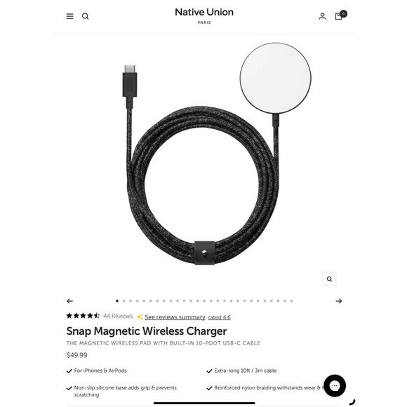 Native Union Snap Magnetic Charger - Picture 3 of 3